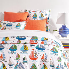 Sailboats Multi Duvet Cover