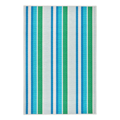 Always Greener Cobalt/Green Machine Washable Rug