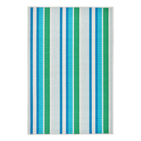 Always Greener Cobalt/Green Machine Washable Rug