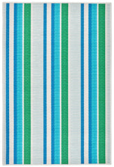 Always Greener Machine Washable Rug | Cobalt/Green