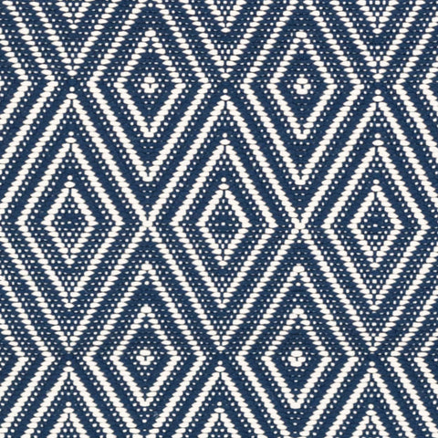 Diamond Navy/Ivory Handwoven Indoor/Outdoor Rug Swatch