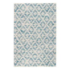 Melange Diamond Blue Machine Washable Rug