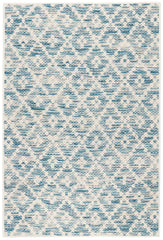 Melange Diamond Machine Washable Rug | Blue