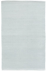 Herringbone Handwoven Indoor/Outdoor Rug | Light Blue/Ivory