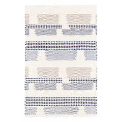 Tread Lightly Navy Handwoven Cotton Rug