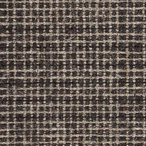 Checkers Shale Woven Wool Custom Rug Swatch With Attached Rug Pad