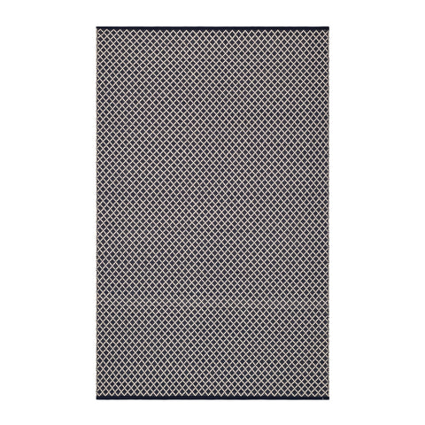 Trellis Navy Handwoven Indoor/Outdoor Rug