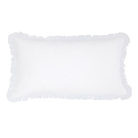 Wruffle White Matelasse Decorative Pillow Cover