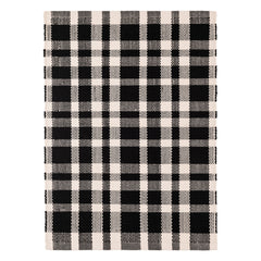 Tattersall Black Handwoven Indoor/Outdoor Rug