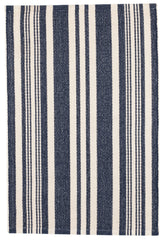 Irving Stripe Handwoven Cotton Rug | Ivory