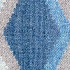 Safety Net Blue Handwoven Wool Rug Swatch