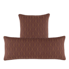 Adger Embroidered Russet Decorative Pillow Cover