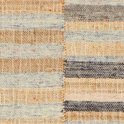 Ravel Stripe Blue Handwoven Wool Rug Swatch