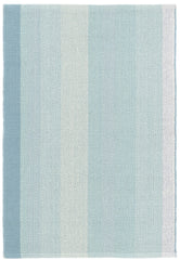 Shore Stripe Handwoven Cotton Rug | Sky Blue