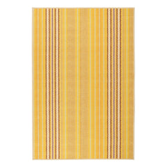 Sunflower Ticking Yellow Machine Washable Rug