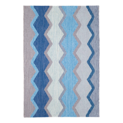 Safety Net Blue Handwoven Indoor/Outdoor Rug