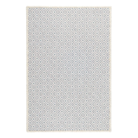 Bayberry Ivory/Denim Woven Wool Custom Rug