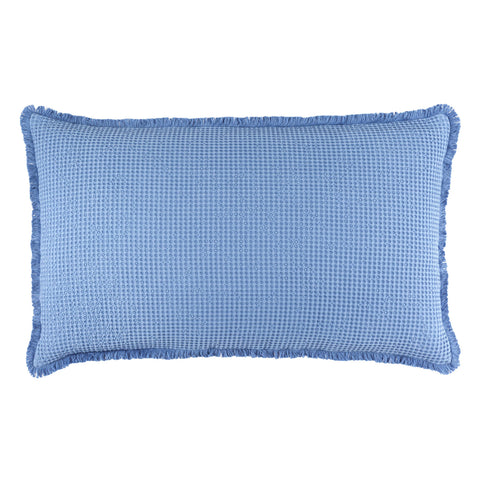 Bubble French Blue Matelasse Decorative Pillow Cover