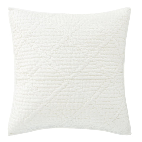 Parisienne Velvet Dove White Quilted Sham