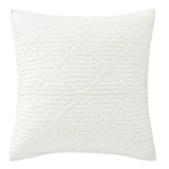 Parisienne Velvet Dove White Quilted Sham