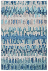 Paint Chip Machine Washable Rug | Blue