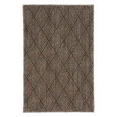 Diamond Greige Woven Sisal Custom Rug