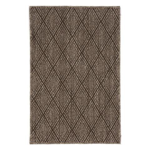 Diamond Greige Woven Sisal Custom Rug