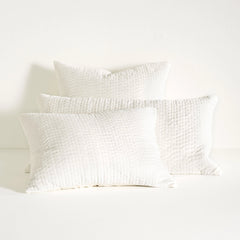 Viola Velvet Dove White Quilted Sham