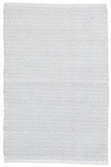Herringbone Handwoven Indoor/Outdoor Rug | Pearl Grey/White