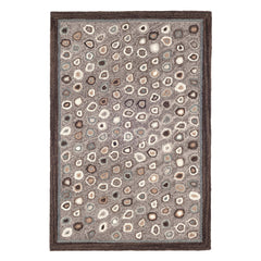 Cat's Paw Grey Hand Micro Hooked Wool Rug