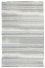Rugby Stripe Handwoven Indoor/Outdoor Rug | Light Blue