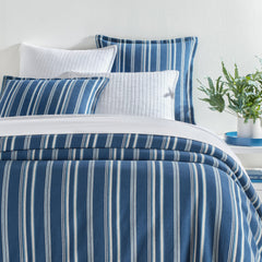 Driftwood Stripe Denim Duvet Cover