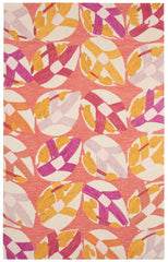 Lily Pad Hand Micro Hooked Wool Rug | Pink