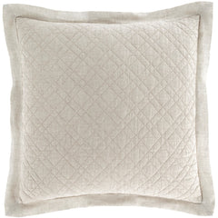 Washed Linen Natural Quilted Sham