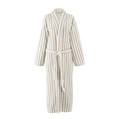 Bubble Stripe Fleece Grey Robe