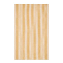 Ticking Stripe Gold/Ivory Handwoven Indoor/Outdoor Rug