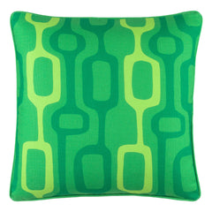 Chain of Fools Green Indoor/Outdoor Decorative Pillow Cover