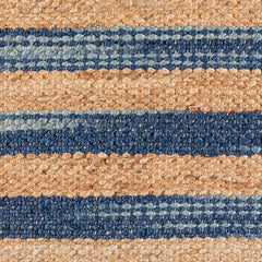 Corfu Blue Handwoven Jute Rug Swatch