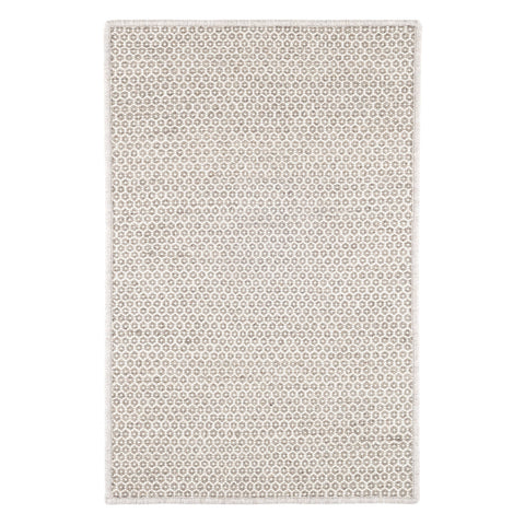 Honeycomb Ivory/Grey Handwoven Wool Custom Rug