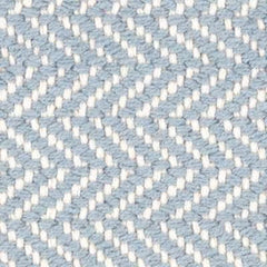 Herringbone Swedish Blue Handwoven Cotton Rug Swatch