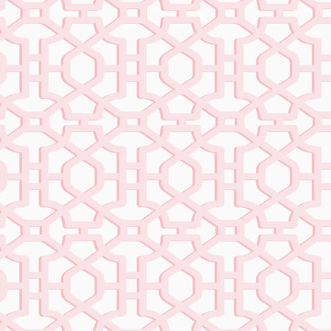 Chinois Lattice Pink Wallpaper Swatch