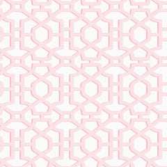 Chinois Lattice Pink Wallpaper Swatch