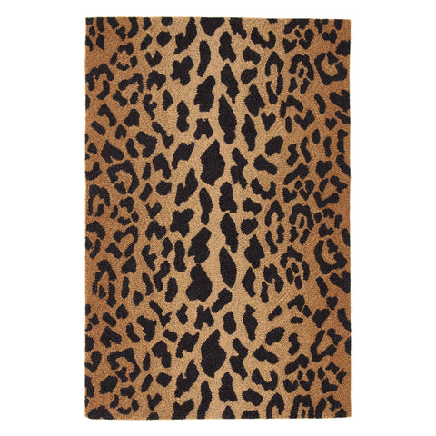 Leopard Hand Micro Hooked Wool Rug