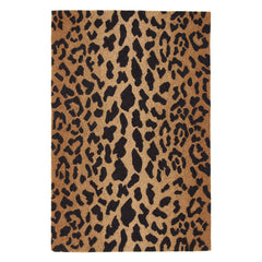 Leopard Hand Micro Hooked Wool Rug