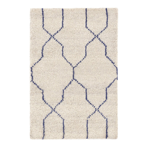 Massena Blue Hand Knotted Wool Rug