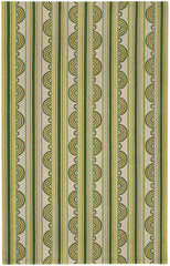 Button Hand Micro Hooked Wool Rug | Olive