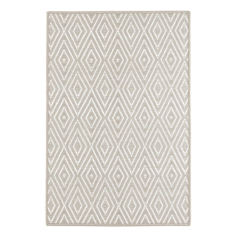 Diamond Platinum/White Handwoven Indoor/Outdoor Custom Rug