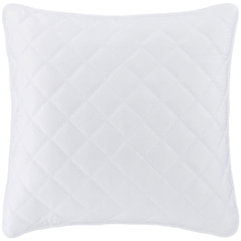 Quilted Silken Solid White Sham