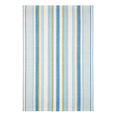 Daphne Stripe French Blue Handwoven Cotton Rug