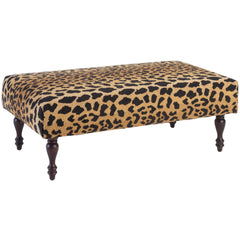 Leopard Rug Ottoman Frame